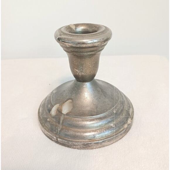 FB Rogers Silverplate Candle Stick Holder Renaissance Cottagecore Rustic Farm - Picture 10 of 11